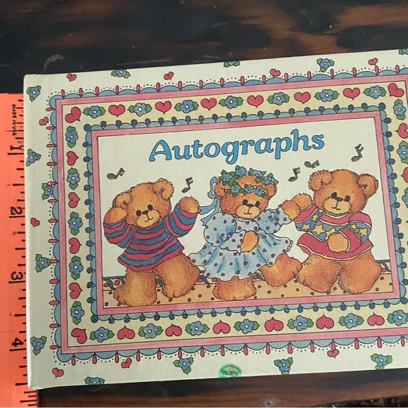 3 BEARS autograph book, NEW, MULTI COLOR BLANK PAGES inside - Picture 2 of 3